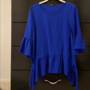 long royal blue top